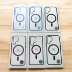 Coque de téléphone de luxe transparente pour Magsafe, étui de Charge magnétique sans fil pour Samsung galaxy s24 5g 6 couleurs