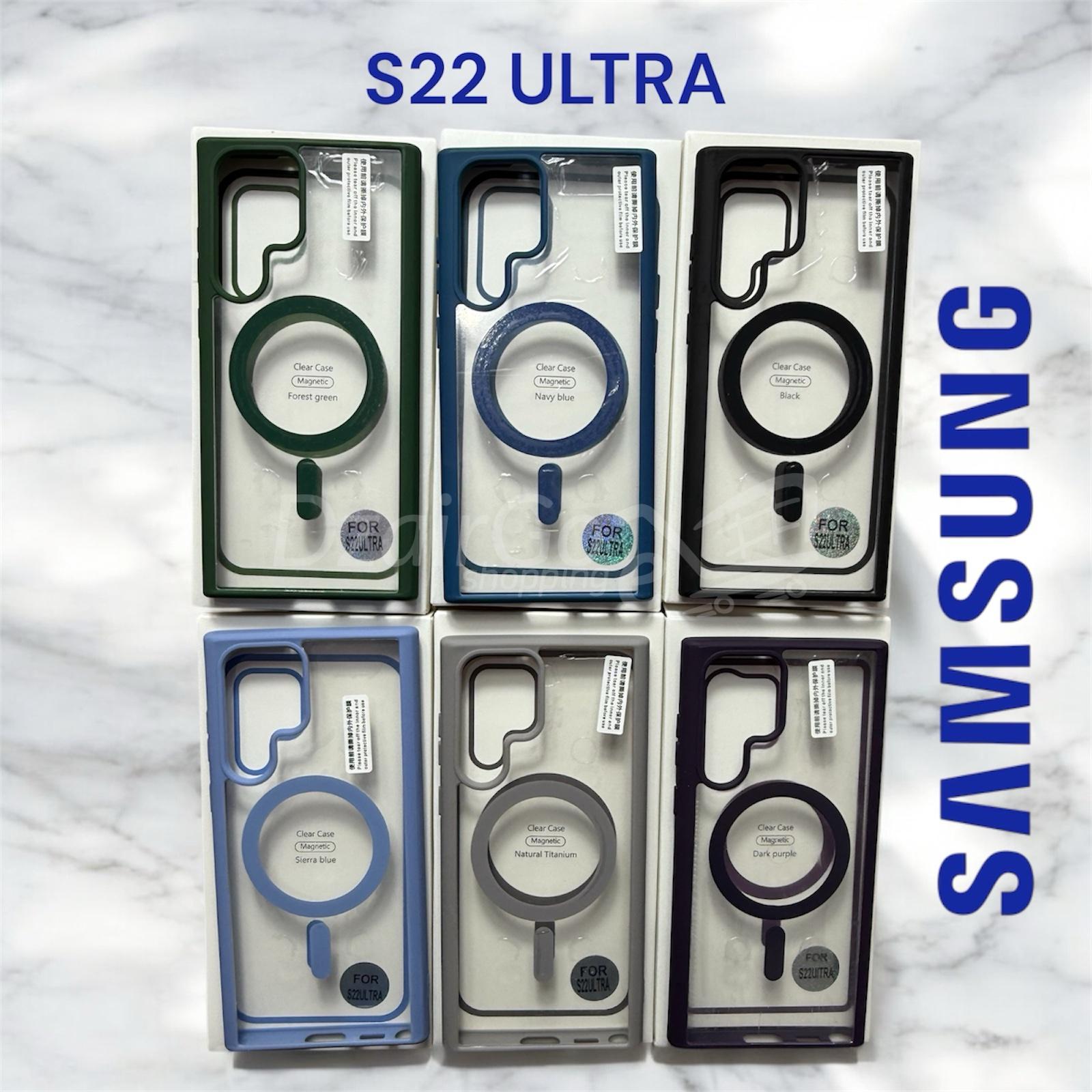 photoroom_20250321_045743-2 S22u Coque de téléphone de luxe transparente pour Magsafe, étui de Charge magnétique sans fil pour Samsung galaxy s22 ultra 5g 6 couleurs – Image 1