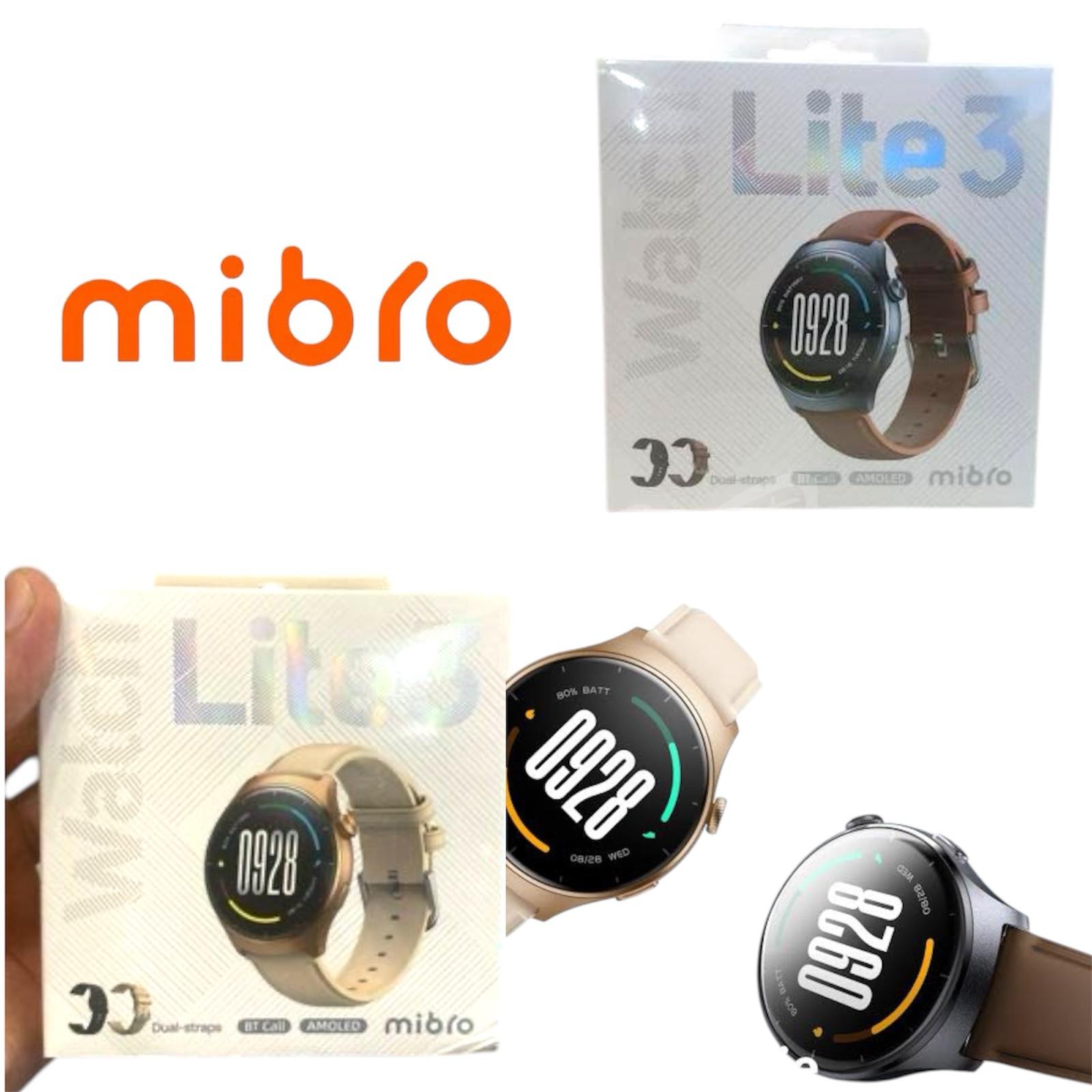 photoroom_20250323_020307 Smartwatch Mibro Lite 3 original /montre connectée en 2 couleurs avec 2 bracelet – Image 3