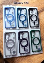 S23 شريحة هاتف فاخر شفاف لـ Magsafe, حالة الشحن المغناطيسي اللاسلكي لـ Samsung Galaxy S23 5G 6 الألوان