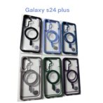 S24+ Coque de téléphone de luxe transparente pour Magsafe, étui de Charge magnétique sans fil pour Samsung galaxy s24plus 5g 6 couleurs