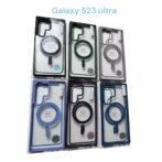 S23ULTRA حالة هاتف فاخرة شفافة لـ Magsafe, حالة الشحن المغناطيسي اللاسلكي لـ Samsung Galaxy S23 Ultra 5G 6 الألوان