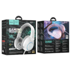 HOCO W108 Sue – Casque Gamer avec RGB (Éclairage LED )– blanc ORIGINAL – Image 4
