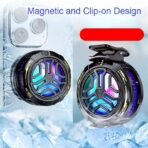 Refroidisseur Radiateur de téléphone portable et tablette à refroidissement rapide à semi-conducteur F26 avec affichage numérique, conception مبرد الهاتف