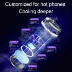 Refroidisseur s9 téléphone portable semi-conducteur ventilateur radiateur magnétique/arrière-clip 2 en 1 dissipateur de chaleur fort refroidissement jeu refroidisseur pour IOS Android مبرد الهاتف التابلات – Image 2