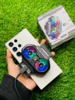 Double Ventilateur de refroidissement pour téléphone portable FS06, écran numérique, trois vitesses réglables, refroidisseur pour diffusion en direct, avec roue universelle 2مبرد في 1 للهاتف