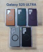 Étui Samsung Galaxy S25 Ultra magnétique étui de chargeur sans fil Magsafe housse en cuir de haute qualité pour S25ultra