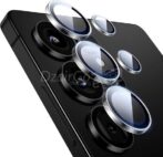 ⁦حماية الكاميرا والكاميرا لهاتف Samsung Galaxy S25 Ultra  2 أسود / جريس⁩ - الصورة ⁦4⁩