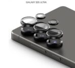 Protection caméra et d'appareil photo pour Samsung Galaxy S25 Ultra  2 couleur noire / gris – Image 3