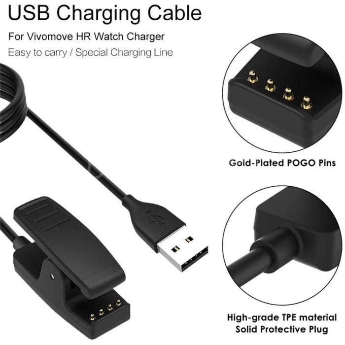img_3254 Câble de charge de type USB pour Garmin Forerunner, Garmin Lily, montre intelligente VivomGruHr, clip de charge, chargeur de données, 1m, 645, 235/35 – Image 3