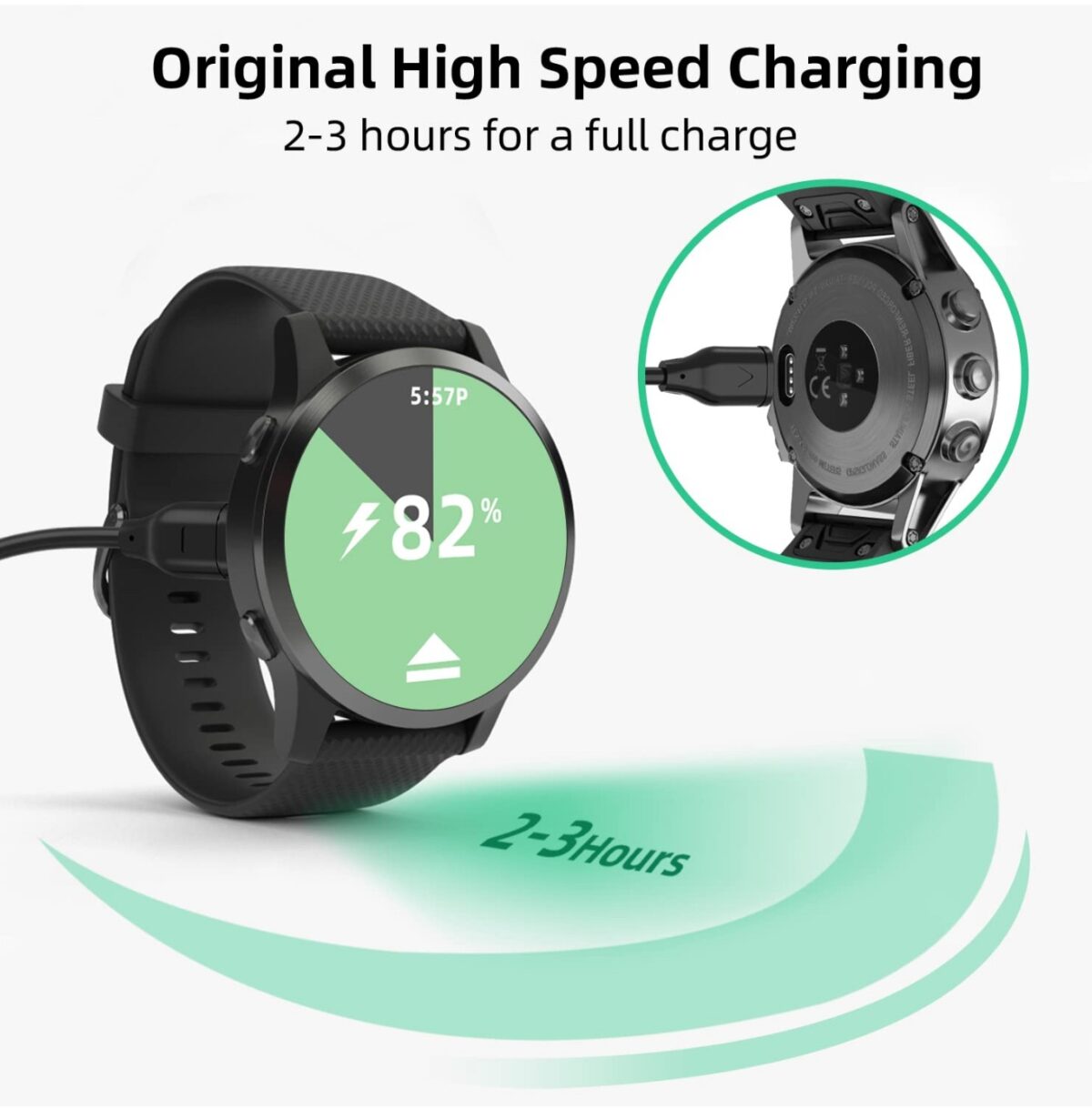 Chargeur smartwatch USB C Garmin, câble de synchronisation de données – Image 6