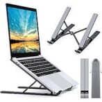 Support pour ordinateur portable, couleur argent, disponible et tablette Alluminum – Image 2