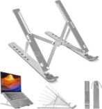 Support pour ordinateur portable, couleur argent, disponible et tablette Alluminum