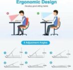 Support pour ordinateur portable, couleur argent, disponible et tablette Alluminum – Image 8