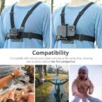 ⁦حزام تثبيت على الصدر للهاتف الخلوي وGoPro / كاميرا العمل⁩ - الصورة ⁦4⁩