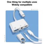 Adaptateur Type C 3en1 vers Jack 3.5 vers USB C pour Écouteurs -live recording adapter – Image 2