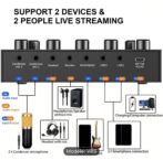 ⁦مجموعات ميكروفون BM800 مع بطاقة الصوت v8s Live RGB , ذراع التعليق في مقص, دعم مضاد للمرشح ومرشح مكافحة البوب⁩ - الصورة ⁦3⁩