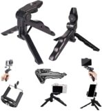 Trépied De Téléphone Mobile Support Compatible avec tous les smartphone et appareil photos  en Plastique Noir