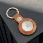 étuis en cuir compatibles avec support Air Tags, étui en cuir synthétique avec porte-clés, étui de protection intégrale Air Tag pour bagages, clés, animaux domestiques (marron/gris/noire) – Image 8