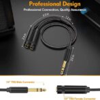 Splitter jack audio 3.5 m - Adaptateur Stéréo pour Ecouteurs et Casque - Noir – Image 4