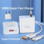 Chargeur Honor 100w ORIGINAL 100% SuperCharge avec câble usb A- type c 1m 6A  ultra-rapide.  Chargeur huawei – Image 2