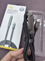 Câble de charge invisible avec support intégré charge ultra rapide 240 W en métal – كابل شحن سريع وحامل هواتف – Image 6