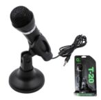 Microphone pour Ordinateur smartphone , Micro omnidirectionnel Plug and Play 3,5 mm avec Support de Bureau pour Jeux, Studio, pour PC, Ordinateur de bureau – Image 8