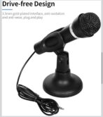 Microphone pour Ordinateur smartphone , Micro omnidirectionnel Plug and Play 3,5 mm avec Support de Bureau pour Jeux, Studio, pour PC, Ordinateur de bureau – Image 6