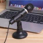 Microphone pour Ordinateur smartphone , Micro omnidirectionnel Plug and Play 3,5 mm avec Support de Bureau pour Jeux, Studio, pour PC, Ordinateur de bureau – Image 2