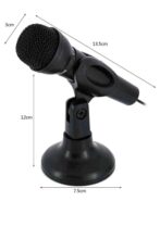 Microphone pour Ordinateur smartphone , Micro omnidirectionnel Plug and Play 3,5 mm avec Support de Bureau pour Jeux, Studio, pour PC, Ordinateur de bureau – Image 7
