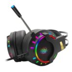Casque gamer PC filaire USB POINTERTECK K3 canaux stéréo basses RGB avec micro /Casque de jeu – Image 4