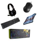 Ensemble de jeu K50, 4 pièces, casque gaming ,souris,clavier,tapis de souris – Image 2