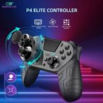 Manette de jeu sans fil GAMINJA à double vibration Bluetooth avec fonction turbo programmable pour PC et PS4/android/ios – Image 12