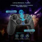 Manette de jeu sans fil GAMINJA à double vibration Bluetooth avec fonction turbo programmable pour PC et PS4/android/ios – Image 10