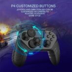 Manette de jeu sans fil GAMINJA à double vibration Bluetooth avec fonction turbo programmable pour PC et PS4/android/ios – Image 5