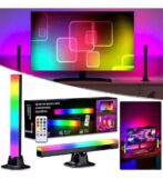 ‏Lot de 2 lampes LED RGB Desktop Background Wall Atmosphere Lighting Bar 2pcs – اعمدة إضاءة لخلفية المكتب – Image 6