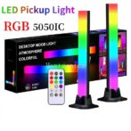 Lot de 2 lampes LED RGB Desktop Background Wall Atmosphere Lighting Bar 2pcs – اعمدة إضاءة لخلفية المكتب – Image 3