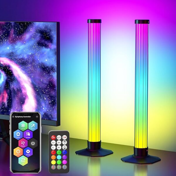 Light Bar, Synchronisation Musicale RGB, Lampe Gaming avec Télécommande, Rétroéclairage de Jeux TV à Couleurs Changeantes, Adapté Aux Jeux, Aux Images, Aux Ordinateurs et à la Décoration des Pièces