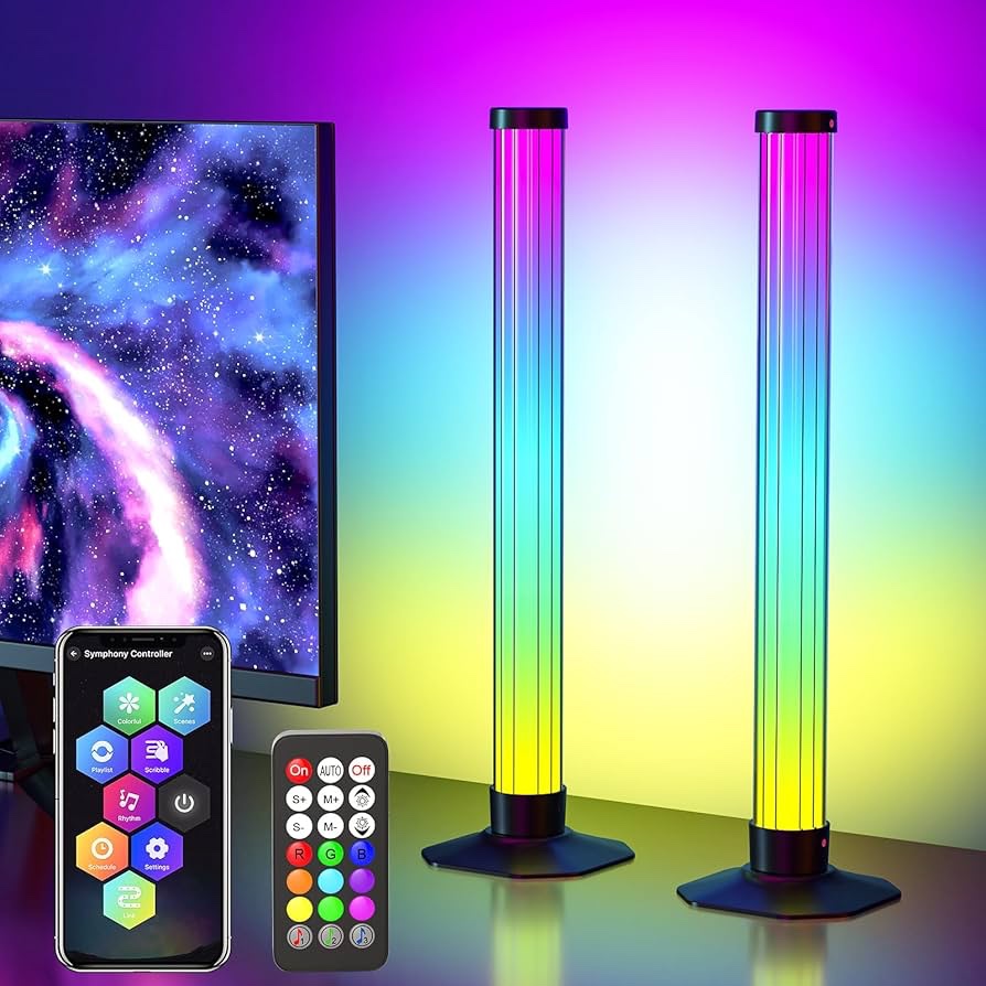 img_4608 Light Bar, Synchronisation Musicale RGB, Lampe Gaming avec Télécommande, Rétroéclairage de Jeux TV à Couleurs Changeantes, Adapté Aux Jeux, Aux Images, Aux Ordinateurs et à la Décoration des Pièces – Image 1