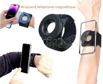 photoحامل الهاتف الخليوي المعصم المغناطيسيلسوار مغناطيسي للهاتف الخليوي Support de téléphone portable magnétique pour poignet | Bracelet magnétique pour téléphone portable | brassard de smartphone facile à utiliser - الصورة 1