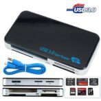 Adaptateur lecteur de cartes mémoire USB 3.0 5 Gbit/s compatible avec les cartes CF/TF/SD/Micro SD/XD/M2/MS – Image 2