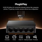 Tenda SG105, commutateur Gigabit 5 ports, commutateur Ethernet non administrable, – Image 4