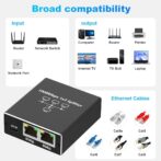 Switch Ethernet 1 à 3 1000Mbps RJ45 Multiprise Répartiteur LAN pour Ordinateurs, Routeurs et Décodeurs – Image 2