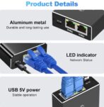 ⁦تبديل إيثرنت 1 الى 3 1000Mbps RJ45 قطاع الطاقة LAN الفاصل لأجهزة الكمبيوتر, أجهزة التوجيه وأجهزة فك التشفير⁩ - الصورة ⁦5⁩