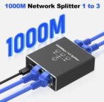 Switch Ethernet 1 à 3 1000Mbps RJ45 Multiprise Répartiteur LAN pour Ordinateurs, Routeurs et Décodeurs – Image 4