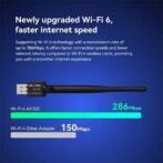 ⁦Original Lb Link BL-WN300AX L'Adaptateur USB WiFi 6 أداء عالي مع هوائي خارجي⁩ - الصورة ⁦6⁩