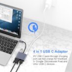Adaptateur 4en1 Support 4K Type-C to HDMI / VGA / Type-C / USB 3.0 – Image 4