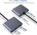 Adaptateur 4en1 Support 4K Type-C to HDMI / VGA / Type-C / USB 3.0 – Image 9