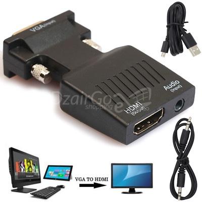 img_5محول VGA إلى HDMIسمخرج مصدر VGA إلى تلفزيون/شاشة HDMI مع الصوتكتب Adaptateur VGA vers HDMI, sortie source VGA vers HDMI TV/moniteur avec audio, prise en charge et résolution 1080p pour ordinateur, ordinateur portable, projecteur - الصورة 1