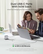 Chargeur Anker ORIGINAL Charge Rapide 140W Led Display (3X Power Delivery 3.1 + 1 Usb) + Usb-C Cable Anker 140W Usb-C – Image 5